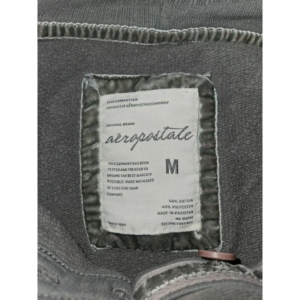 Aeropostale Hoodie Girls Medium Half Button Front Pocket Long Sleeve - Picture 4 of 5